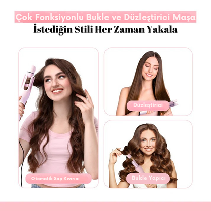 EZME Curler Pro (2'si Bir Arada) Düzleştirici - Bukle Yapıcı