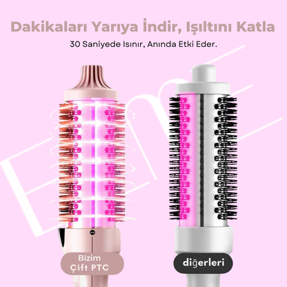 EZME Pro Ion Brush – 3’ü 1 Arada Termal Saç Fırçası