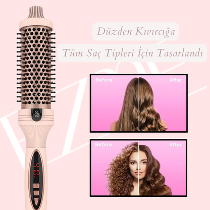 EZME Pro Ion Brush – 3’ü 1 Arada Termal Saç Fırçası