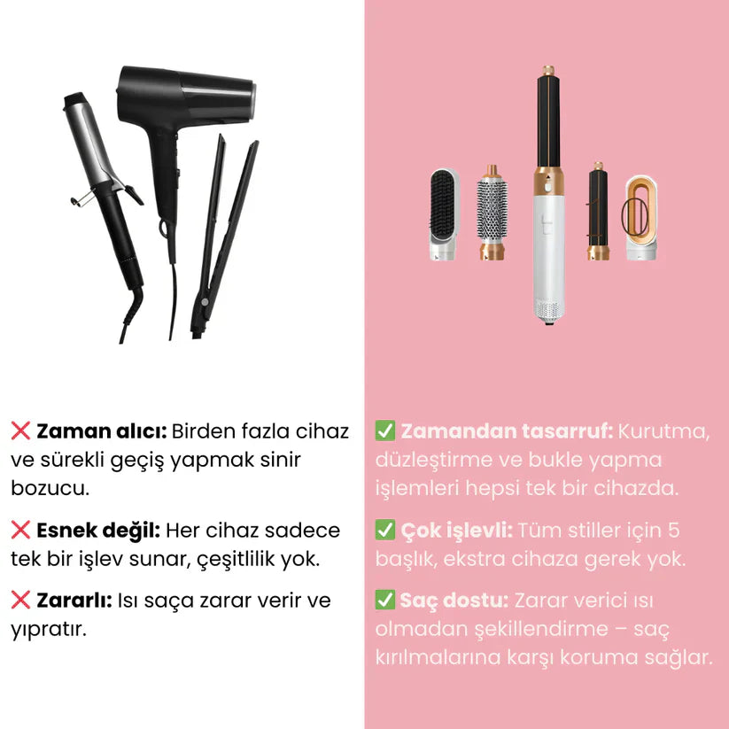 By Ezme™ 5'i 1 arada saç şekillendirici